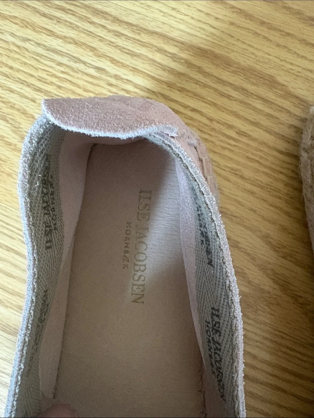 Ilse Jacobsen Blush Pink Suede Slip-On Espadrilles